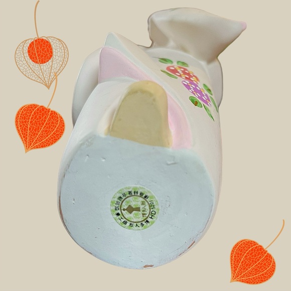 Vintage Japanese Hakata Ningyo Doll Unglazed Hand Painted 11"h Clay Figurine - Picture 12 of 15